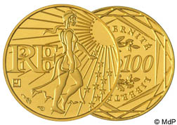 100 Euro Gold 1/10 Unze Die Säerin Frankreich 2010