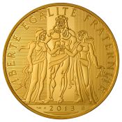 1000 Euro Herkules Goldmünze 2013