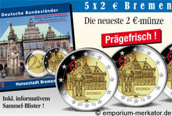 2 Euro Bremer Rathaus und Roland Bundesland Serie 2010