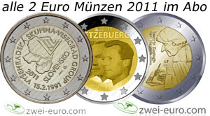 2 Euro Münzen 2011 Übersicht