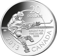 20 Dollar Silbermünze Eishockey