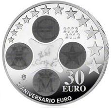 30 Euro Silbermünze Spanien 2012