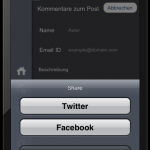 Integration von Twitter und Facebook