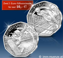 5 Euro Silbermünze Österreich Olympische Winterspiele 2010